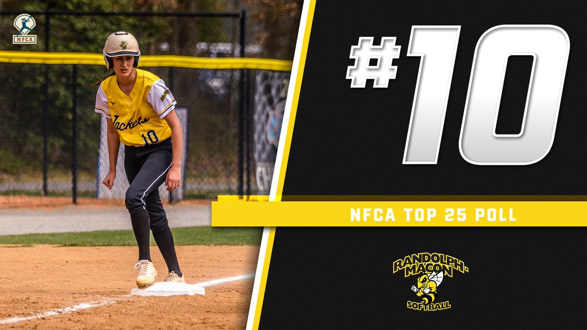 RMC Softball Returns to Top-10 of NFCA Poll

📰: bit.ly/3nLZBWU

#SwarmSzn <a href="/RMC_Softball/">Randolph-Macon Softball</a>