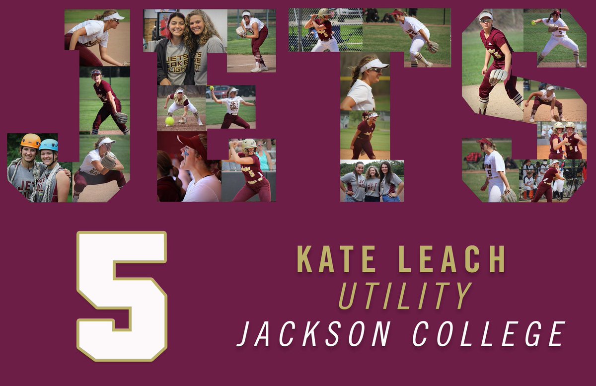 JCJets_Softball's tweet photo. The next Sophomore Shoutout is #5, co-captain, Kate Leach. 

Kates favorite memory is scoring 8 runs in the first inning against LCC in the Regional Championship last year. 

View Kate’s full bio on our Instagram. 

#jetballforever https://t.co/C8QiPmACIY