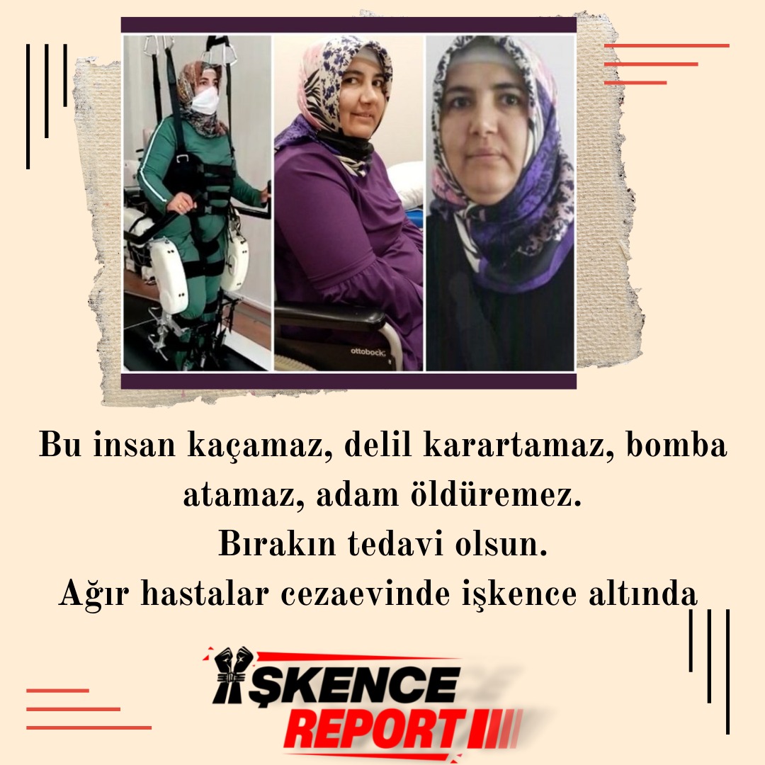 Felçli ve %89 engelli Şerife Sulukan'ın oğlu:

"Annem hem engelli hem felçli hem epilepsi hastası. Koğuşta psikolojik rahatsızlığı olan bir kadınla kalıyor. 
Sesimizi duyun." <a href="/Cemrebirand1/">Cemre Birand</a> 

ŞerifeSulukana AcilTahliye
Gaziantep İstanbul