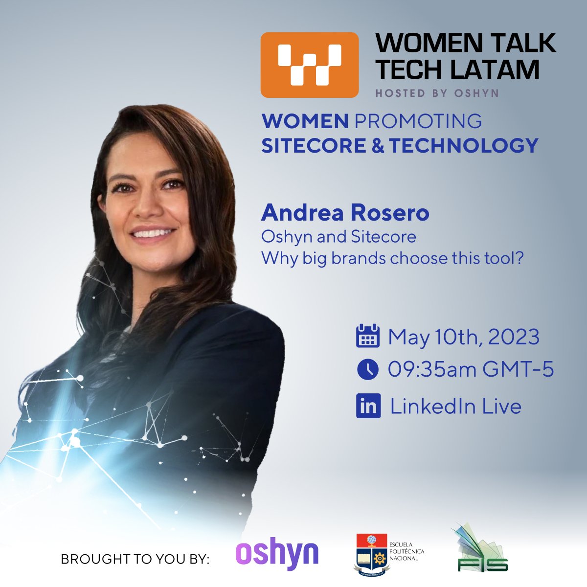 Oshyn_Inc's tweet photo. Join us for tomorrow's inaugural #WomenTalkTechLatAm online event. You will learn about DXP platforms and topics related to women working in tech. @Andrearoserovela will be addressing why big brands choose @Sitecore.

https://t.co/YMXYjr33f4

#womenintech #careergrowth https://t.co/bbcfY047Pd