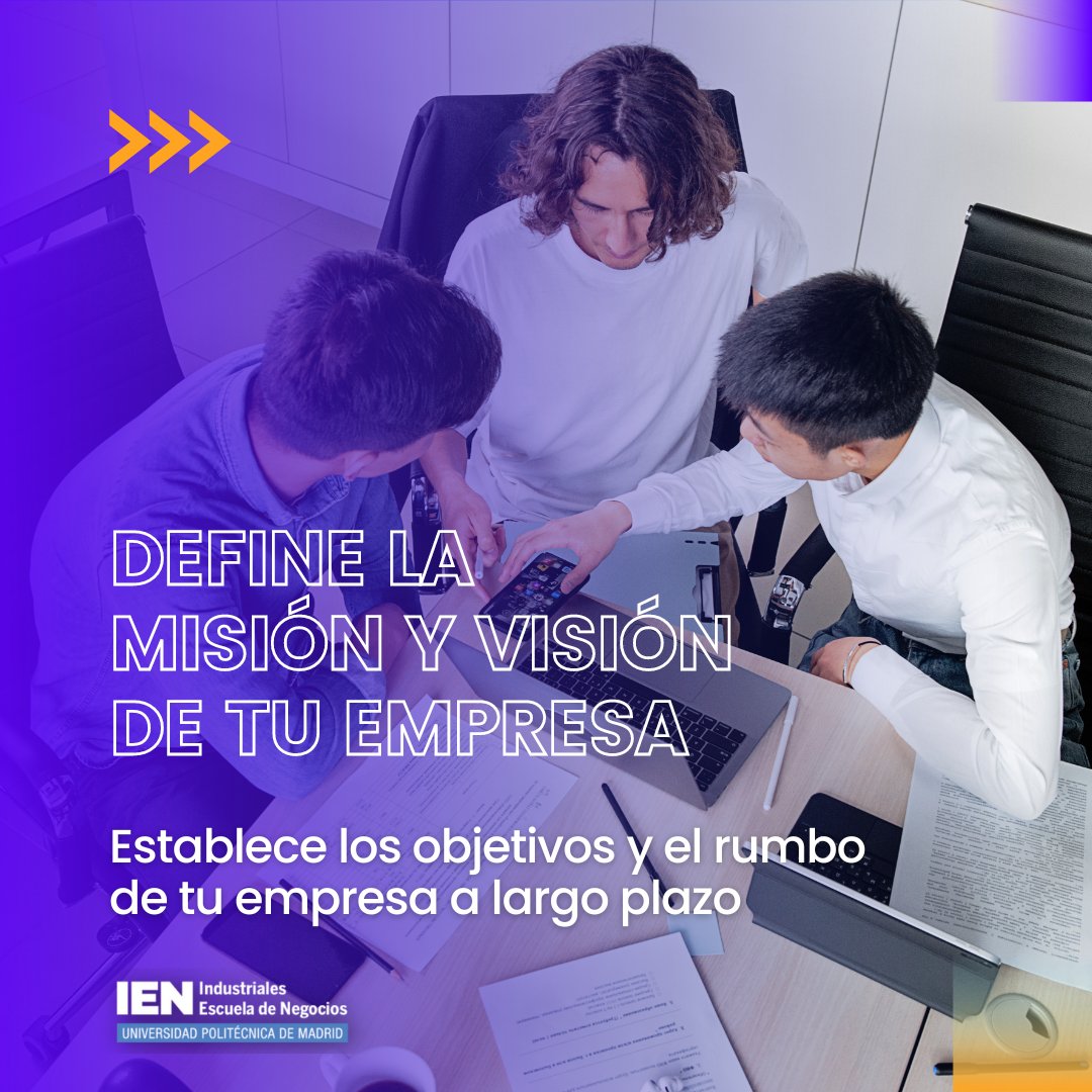 Escuela Negocios UPM (@ien_upm) on Twitter photo ¿Sabías que la visión y misión de tu empresa es la clave del éxito?
Conoce el programa IEN:
👉 ienupm.com
✉️ info@ienupm.com
📞 (+34) 910 677 073 | (+34) 910 677 074 ¿Sabías que la visión y misión de tu empresa es la clave del éxito?
Conoce el programa IEN:
👉 ienupm.com
✉️ info@ienupm.com
📞 (+34) 910 677 073 | (+34) 910 677 074