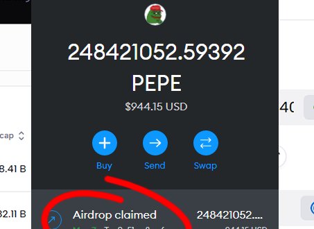 omg theres no way i just claimed $944 from $PEPE's airdrop?? 🫣

you can claim pepe tokens on their site:
🔗 pepegift.org

#pepe #pepecoin #web3 #binance $wojak #PepeAI #memecoins #bitcoin $jeff $king $lambo $snek #snek $mong #mong #solana #Airdrop $doge #usdc #hex