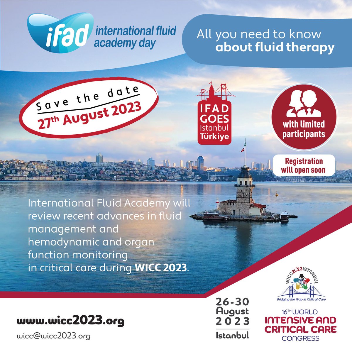 Goksel Guven (@clstltrst) on Twitter photo International Fluid Academy will be in WICC2023... Do not forget to register to WICC2023, which will be held in İstanbul between 26th - 30th August 2023... #IFADmini #IFA #IFAD <a href="/halaclimd/">Burcin Halacli</a> <a href="/atopeli/">Arzu Topeli🩺👩🏻⚕️👩🎓🇹🇷</a> <a href="/dryildirimehmet/">Dr. Mehmet Yıldırım</a> <a href="/drmeldaturkoglu/">Prof. Dr. Melda Turkoglu</a> <a href="/Fluid_Academy/">Fluid Academy</a> <a href="/turkishintensiv/">Türk Yoğun Bakım Uzmanları Derneği (TÜYUD)</a> International Fluid Academy will be in WICC2023... Do not forget to register to WICC2023, which will be held in İstanbul between 26th - 30th August 2023... #IFADmini #IFA #IFAD <a href="/halaclimd/">Burcin Halacli</a> <a href="/atopeli/">Arzu Topeli🩺👩🏻⚕️👩🎓🇹🇷</a> <a href="/dryildirimehmet/">Dr. Mehmet Yıldırım</a> <a href="/drmeldaturkoglu/">Prof. Dr. Melda Turkoglu</a> <a href="/Fluid_Academy/">Fluid Academy</a> <a href="/turkishintensiv/">Türk Yoğun Bakım Uzmanları Derneği (TÜYUD)</a>