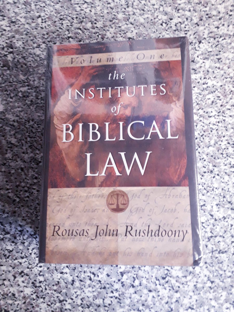 Christocentrism's tweet image. The use of ebooks is limited in this part of the world where you are without electricity for about 16 hours per day.

Thank you @befaithful10 for this hardcover of Rushdoony's "The Institutes of Biblical Law"