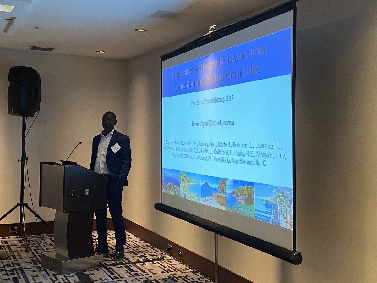 Alfred Achieng is looking at similarities and differences between Laurentian and African Great Lakes and drawing some lessons from it <a href="/AGL_ACARE/">ACARE</a> #IAGLR23