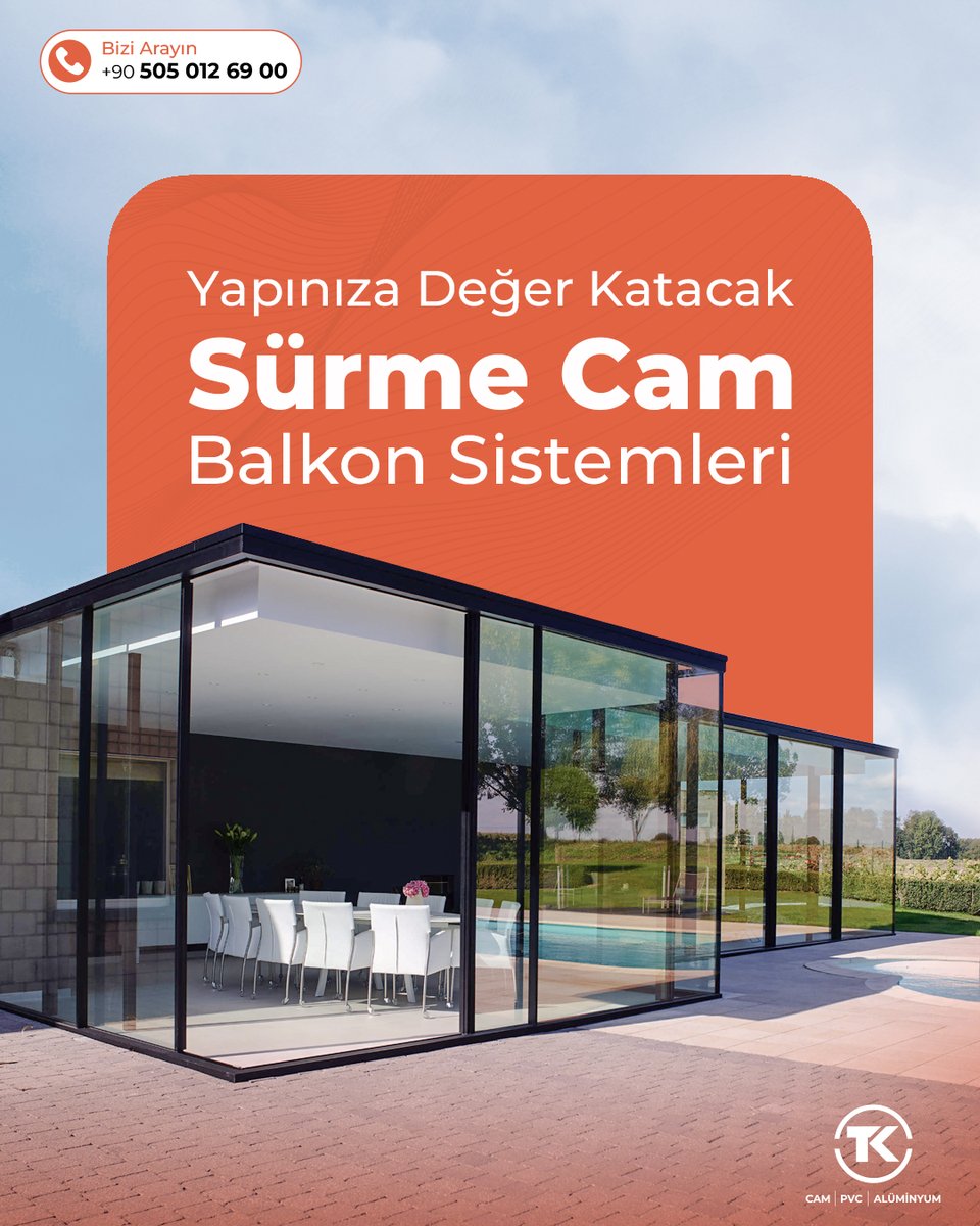 tkaluminyum's tweet photo. TK sürme cam balkon sistemleri yapınıza değer katacak! 🏠

📞 Detaylar İçin Bizi Arayın: +90 505 012 69 00

#TKCamPVCAlüminyum #Alüminyum #CamBalkon #Dekorasyon #SürmeCamBalkonSistemleri https://t.co/qRz0Hm3JIR
