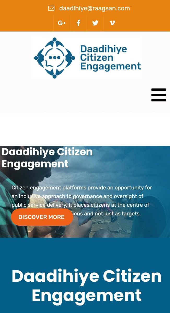 #Daadihiye is citizen engagement program with a set of interconnected activities that will help us connect communities & policy makers. The program was established by RAAGSAN, a female led social enterprise providing strategic & analytical consulting services across Somalia.