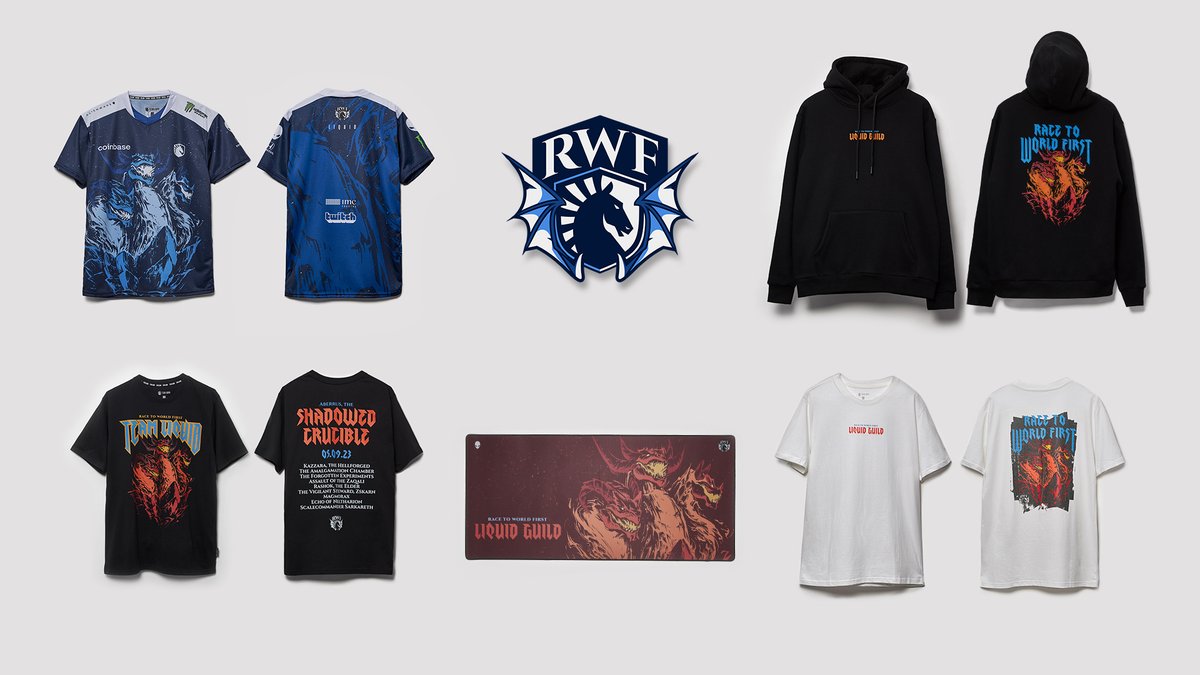 LiquidGuild's tweet photo. It's finally here! 

Our new Race to World First Collection is now available for a limited time! 🐉

🛒 https://t.co/ucA9hO7c6S https://t.co/PHHy0hwUNI