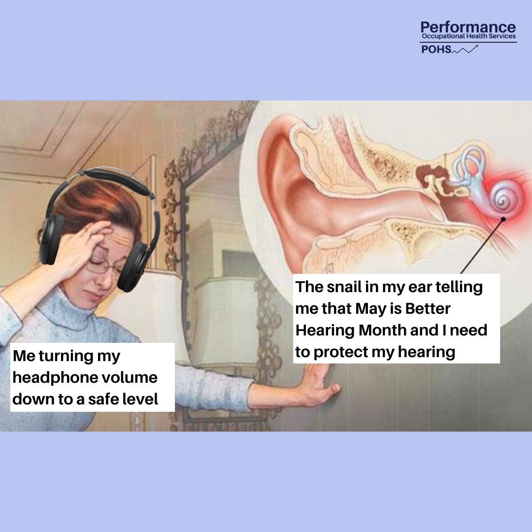 Snail is telling you to LISTEN UP and #ProtectYourHearing!

#BetterHearingMonth2023 #SoundAdvice #HearingLossPrevention #PerformanceOccupationalHealthServices