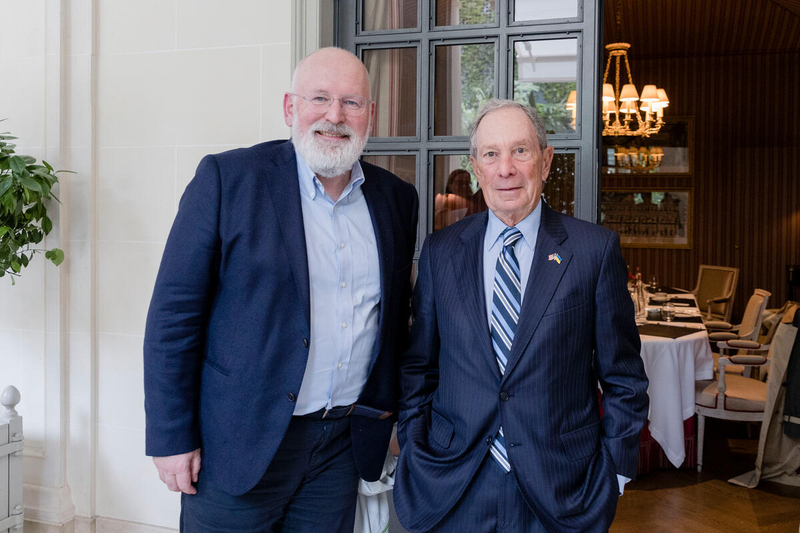 MilEntMorgan's tweet photo. MikeBloomberg: .@TimmermansEU has not only been instrumental in Europe's climate leadership, he's also pushed for faster progress and stronger partnerships. I was glad to speak with him in Paris today about tackling climate change with the urgency we nee… https://t.co/sxJsbaP8Kz