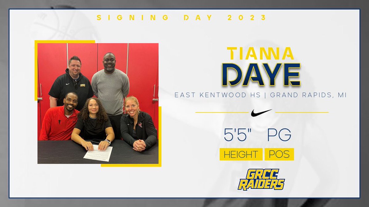 Proud to introduce the newest member of the family Tianna Daye from East Kentwood HS!