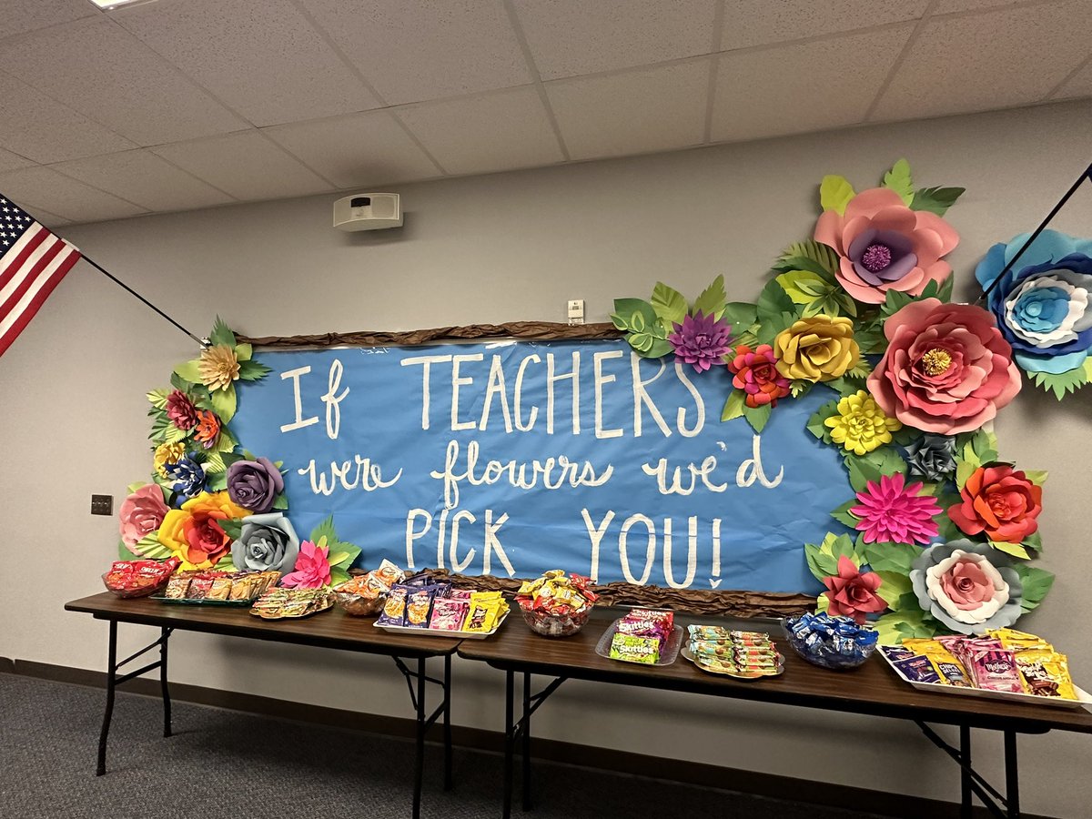 Mrs_Davis_09's tweet photo. Day 2 of teacher appreciation- Thank you so much to our amazing parents and  PTA for all the yummy snacks and drinks!! So thoughtful to include gluten free options too! @fpsepta @ShaferTweets https://t.co/1OkFgXydGs
