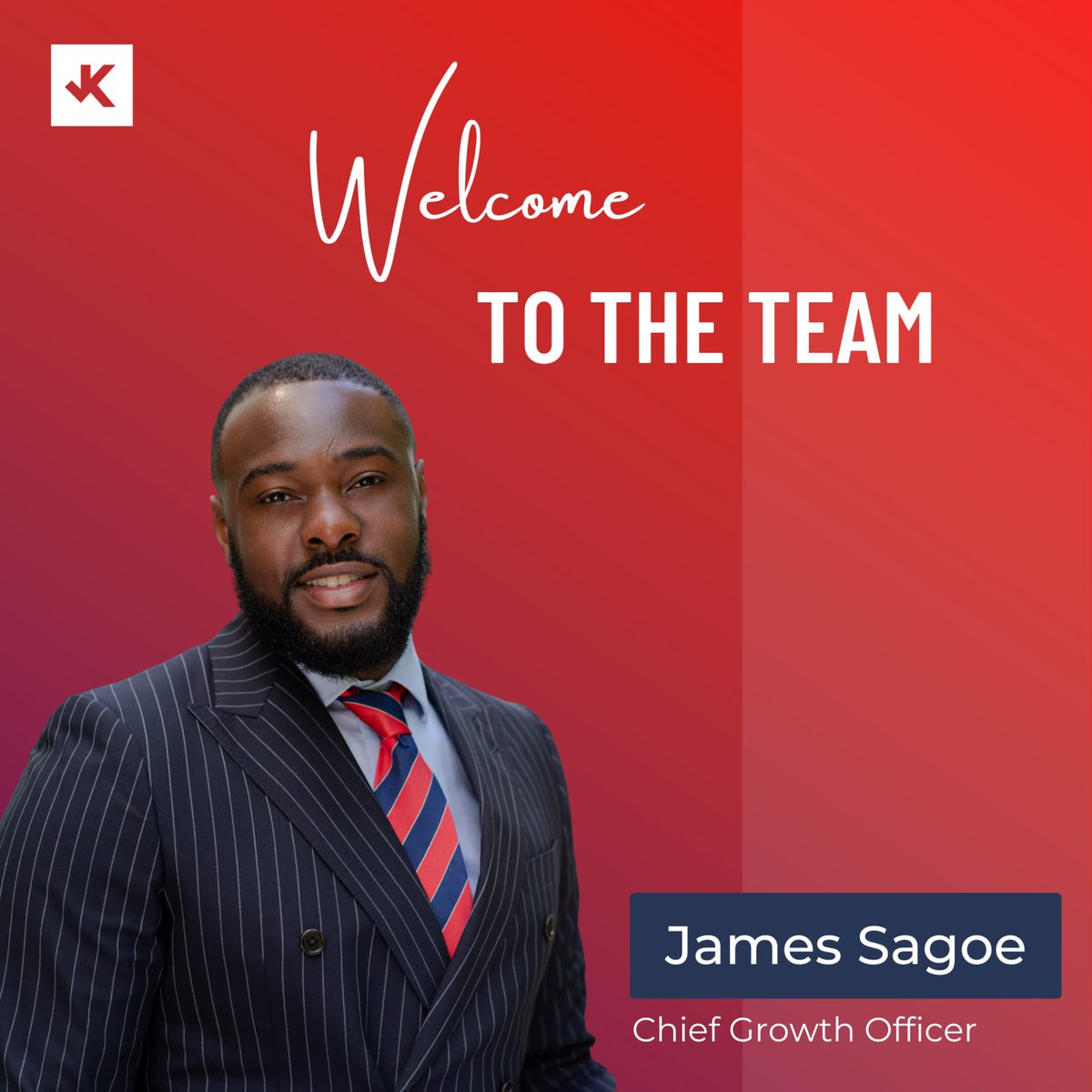 Excited to officially introduce <a href="/Kwxsi_Sagoe/">James Sagoe</a> as CGO of Kweevo (<a href="/kweevoapp/">Kweevo</a>)! 

Huge welcome James! Looking forward to the journey ahead! 🎉😊🚀💫
