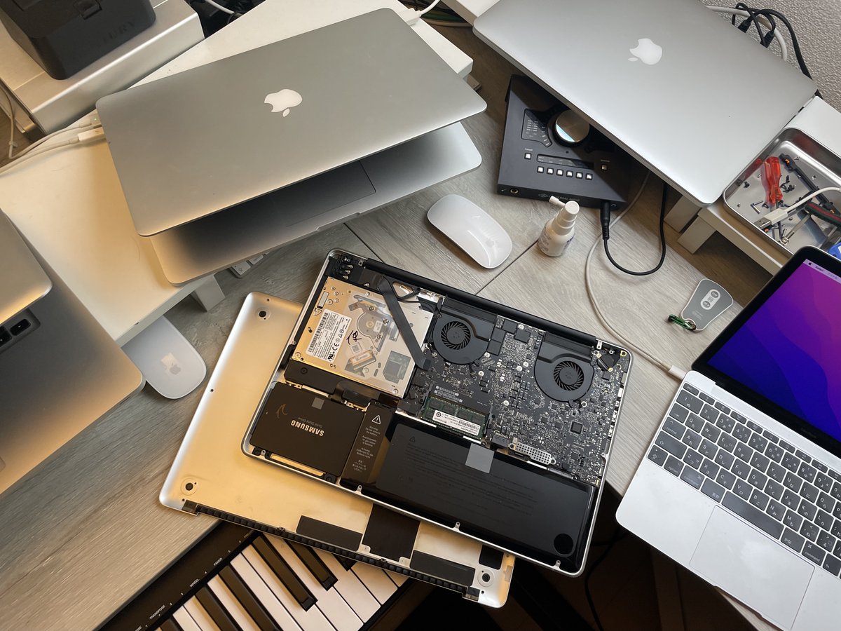 royalmirrorball's tweet image. ロジックボードが逝ったっぽい。
#MacBookPro15