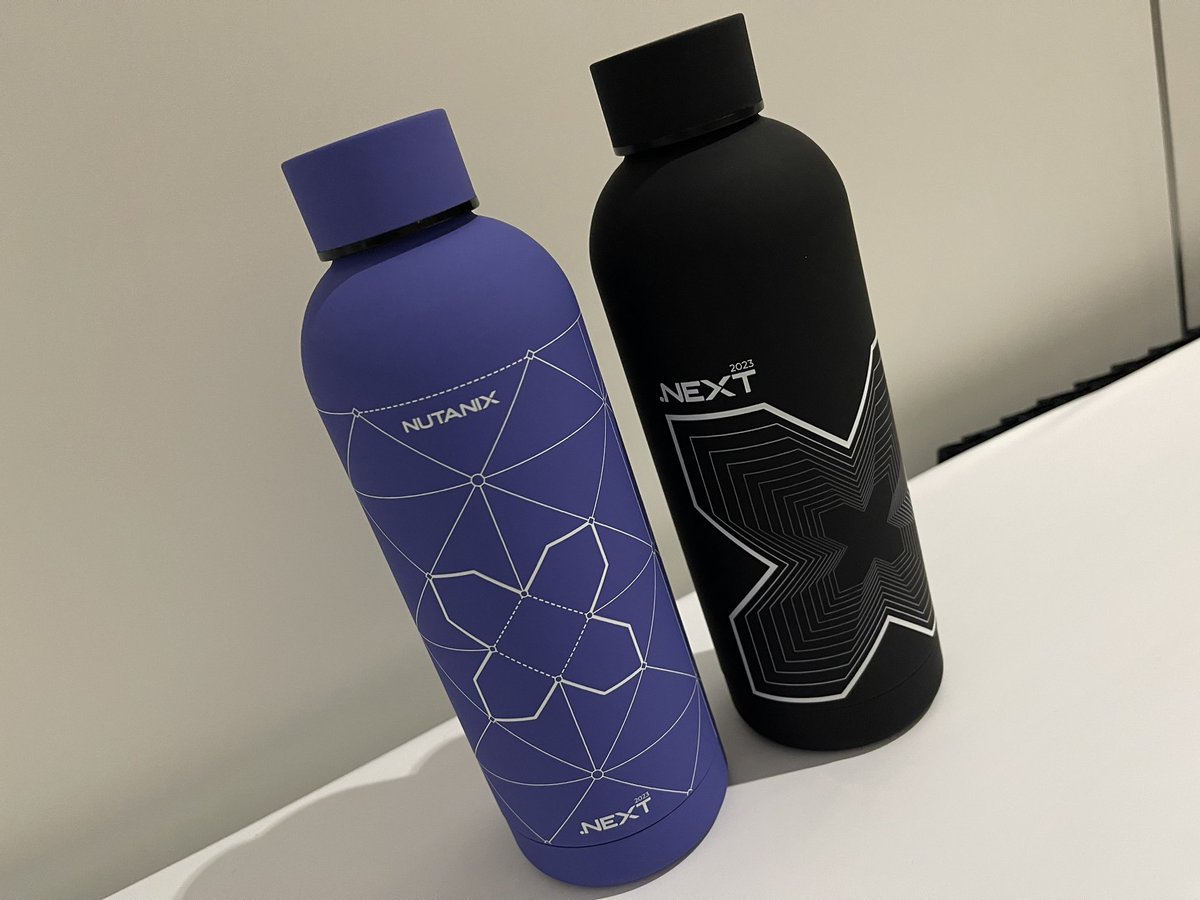 No plastic water bottles <a href="/nutanix/">Nutanix Inc.</a> #NEXTconf. New brand, new swag, good for the environment!