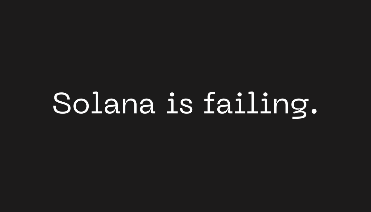 Solana is good but faces so many issues

It's hard to count, but the memecoin season showed it again.

This is an honest look into a chain that has structural problems:

1/🧵