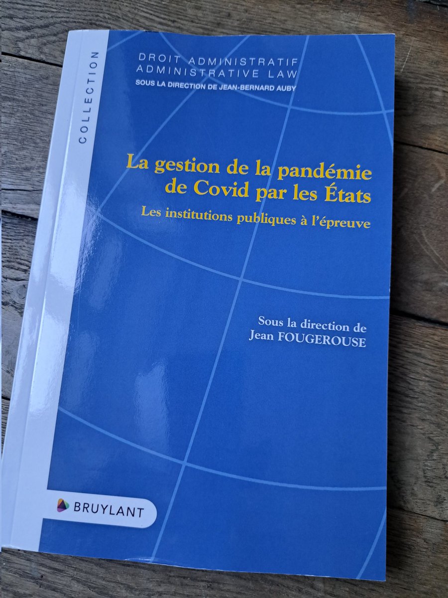 Très heureux d'annoncer la publication de 'La gestion de la pandémie de covid par les États '. Merci à tous les contributeurs, à notre éditeur Bruylant-Larcier, au Centre Jean Bodin et à l'université d'Angers