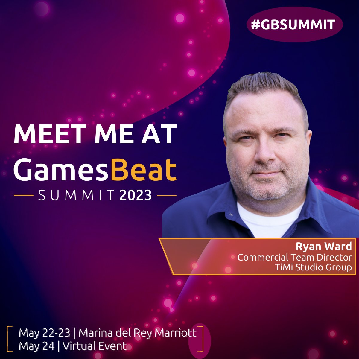 🚀Hey Twitterverse! Y'all know how passionate I am about the power &amp; potential of live service games!

I'm teaming up with Anthony Crouts for a 🔥 roundtable at #GamesBeatSummit on May 23, 12:30 PM. Join us IRL to discuss the State of GaaS &amp; share your insights, see you there!