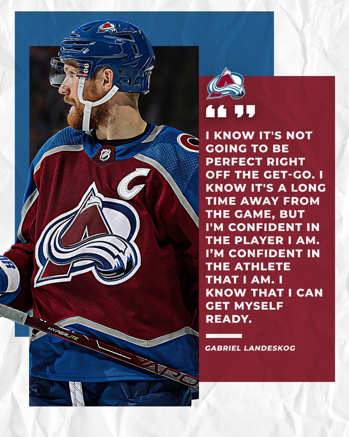 Colorado Avalanche on X: Putting on our game faces. #GoAvsGo