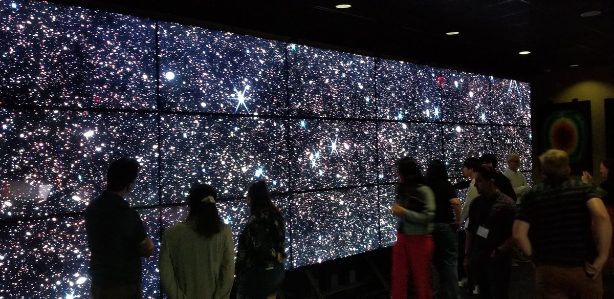 First version of our full color COSMOS-Web mosaic up on the giant <a href="/TACC/">TACC</a> screen at UT Austi. There's nearly half a million galaxies on here and this is only half of the full dataset! <a href="/cosmosastro/">COSMOS Survey</a>