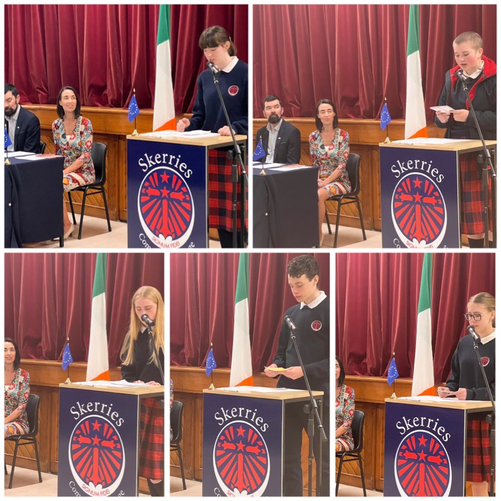 Skerries_CC's tweet photo. What a fantastic morning with @joefingalgreen and @RLahnalampi  celebrating #EUDay! Many thanks to Ms Carr and our students who played a big part in celebrating it!#FeelingPrivileged @ddletb @DDLETBColleges https://t.co/0k6GJhw1Mm