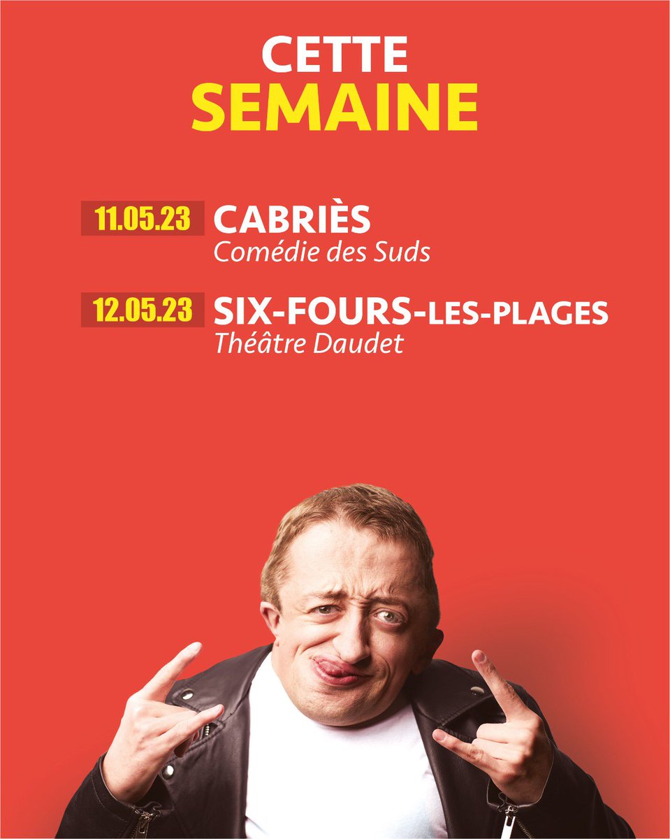 Les sudistes, je redébarque cette semaine 😎😎

Tes places : guillaumebats.fr/billetterie/