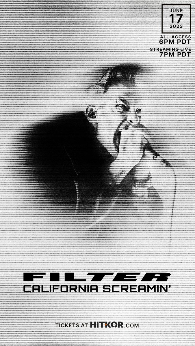 tellemgrodypr's tweet photo. Announced a new @OfficialFilter show for @officialhitkor 

live streaming out of Los Angeles on June 17

Special guests... new songs... looking forward to this one!

👀 https://t.co/R6CmpbndkC via @YahooEnt https://t.co/MzJzWkWcre