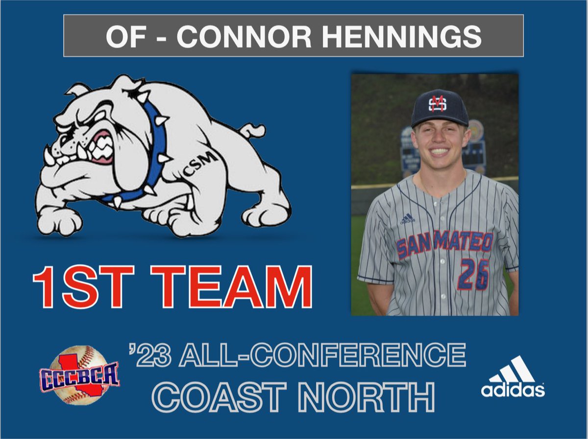 Another All-Conference shout out for the Dawgs!! This time it’s, So. Outfielder Connor Hennings! Congratulations @hennings_connor ! #BulldogPride
