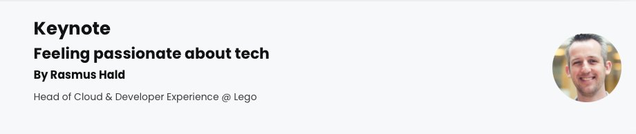 Excited about opening Tech Passion Day in #Copenhagen tomorrow - I will share my passion about Developer Experience 😘

techpassionday.com/schedule
