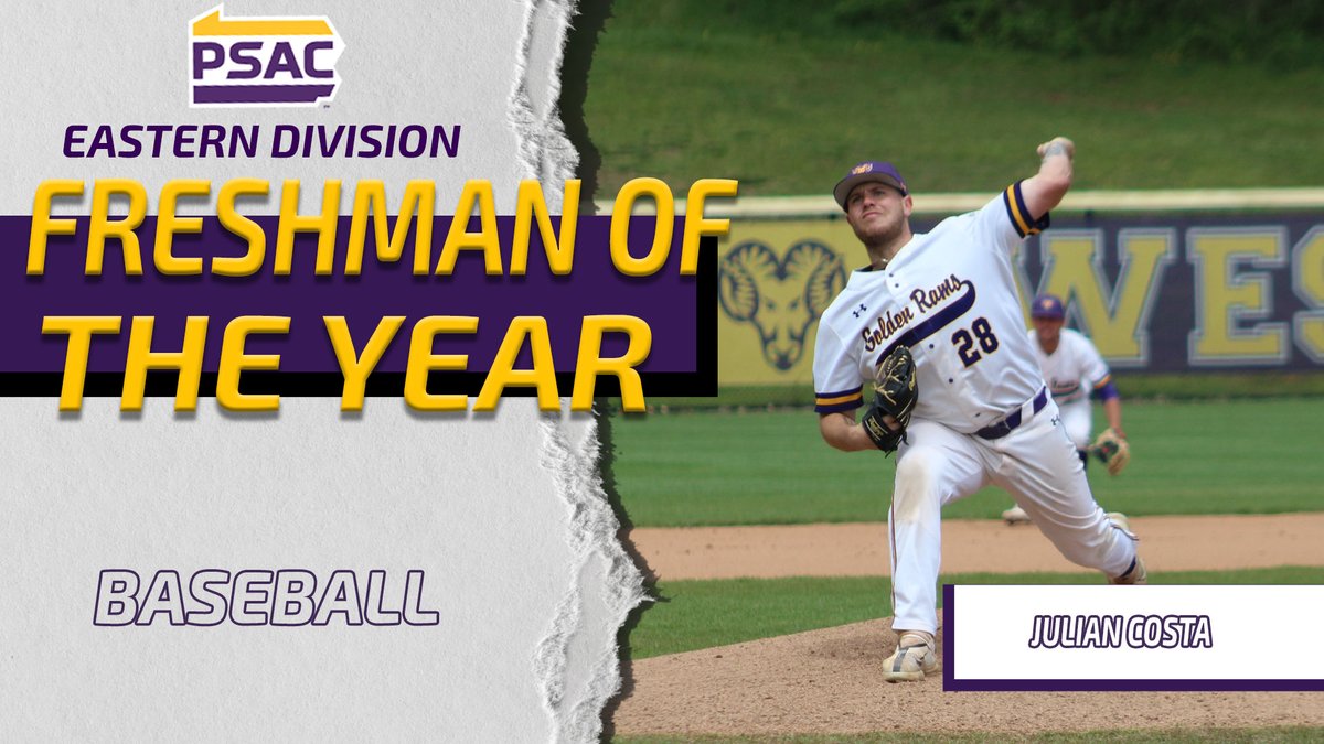 BASE: Congratulations to Julian Costa on earning Freshman of the Year honors and Joe Kaleck and John DeMucci on picking up First Team All-PSAC East honors!

📰: bit.ly/42AiYRm

#ramsup