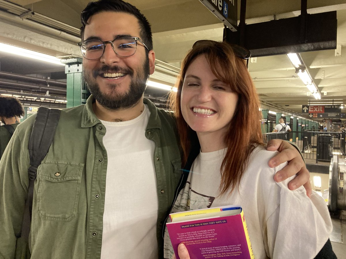Authors, always keep a copy of your book on you because you never know when you’ll run into the lead singer of a band you mentioned in your acknowledgments who you just saw the previous night in concert