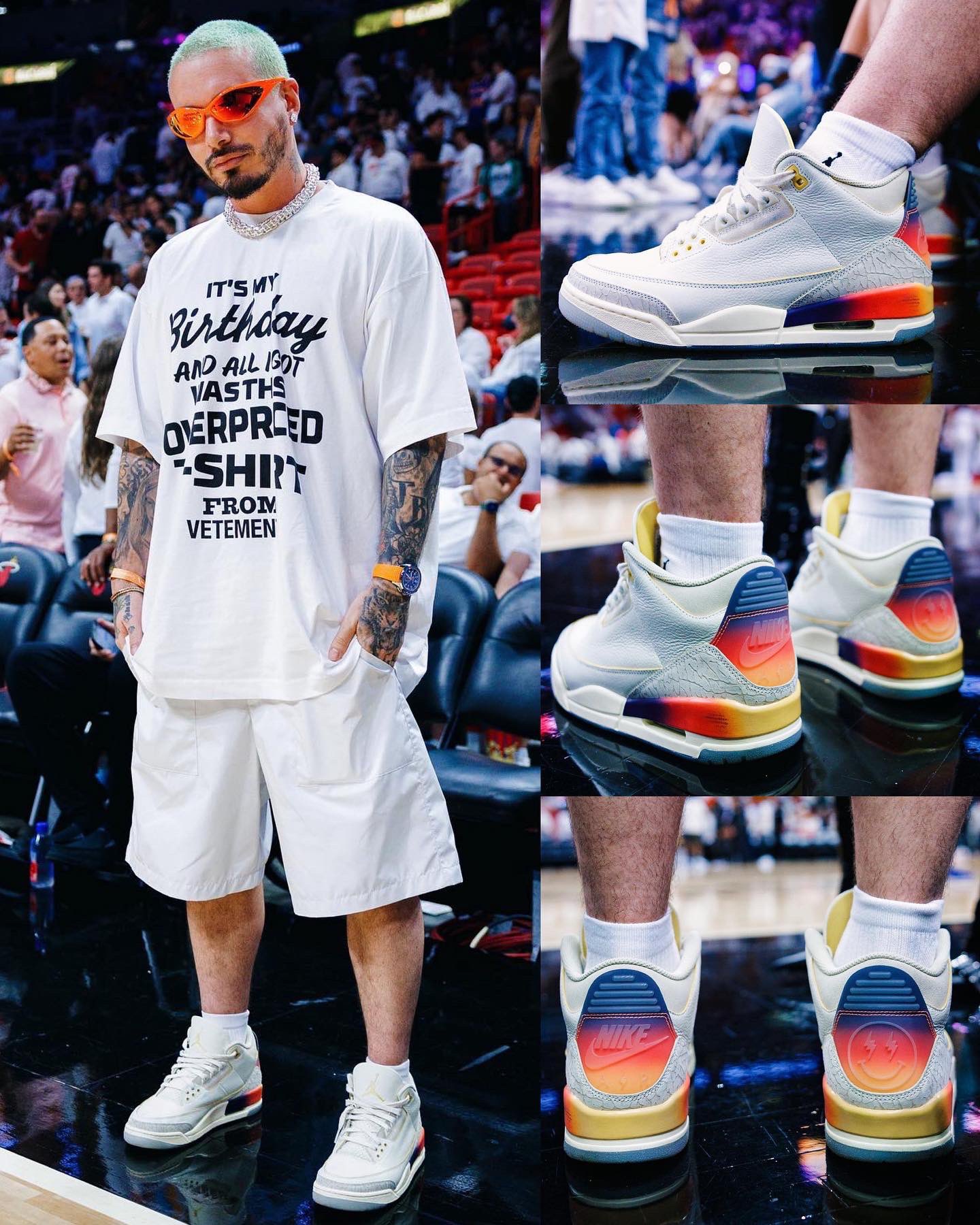 zSneakerHeadz on X: CLOSER LOOK at the 2023 J Balvin x Air Jordan 3 SP  👀⚡️🎨 Releasing on September 2nd for $250.  / X