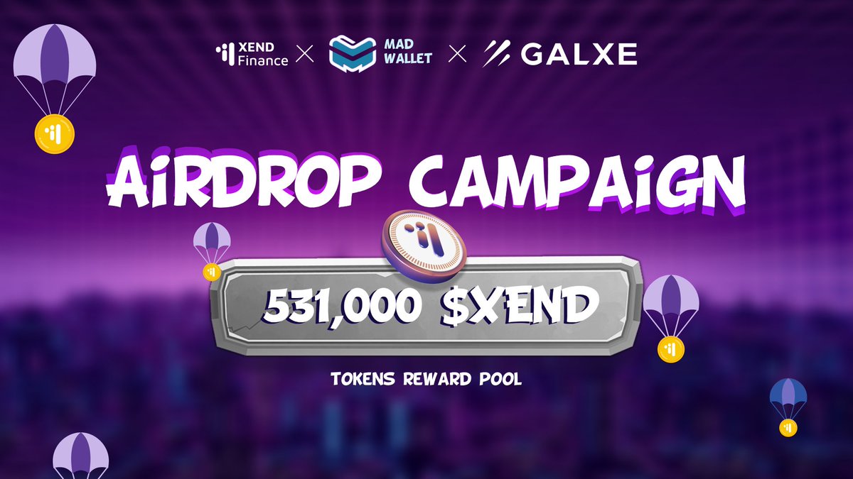 Galxe's tweet photo. Don’t miss out on winning up to 1,000,000 $XEND 🤯
Come participate in @xendfinance's #MADWallet Launch Airdrop campaign on CMC.
Rewards will be shared monthly based on the leaderboard.
Get started today:
https://t.co/yjfqKq6Ei9 https://t.co/LpBbfdjAnJ