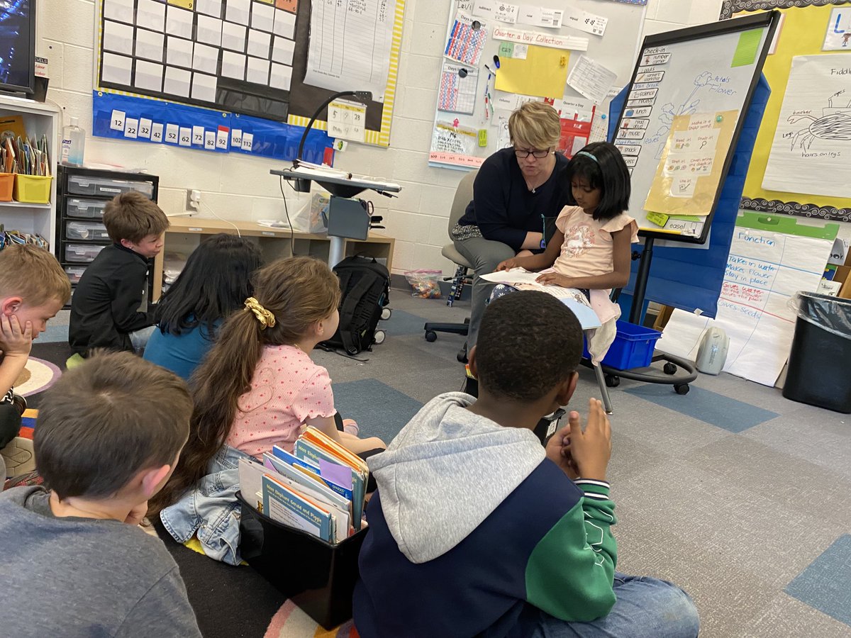 Student led read aloud - first graders at #onemorse are in charge today! Natalie Louis coaches her to think about her listener and read in a way that helps the audience better understand. ⁦<a href="/Scott_Keen_/">Scott</a>⁩