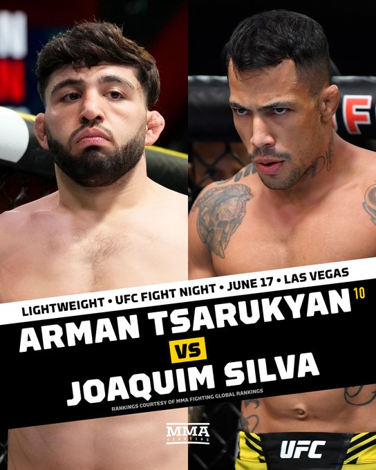 Arman Tsarukyan vs. Joaquim Silva set for June 17 💥

📰 