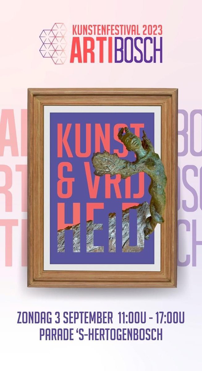 Het thema KUNST &amp; VRIJHEID van ArtiBosch 2023 is het mooist verbeeld door Anita Voets. Zij heeft de ontwerpwedstrijd gewonnen.

Bekijk het helemaal op artibosch.nl/nieuws/artibos… #Kunstmarkt 
Ben jij er ook bij op 3 september?