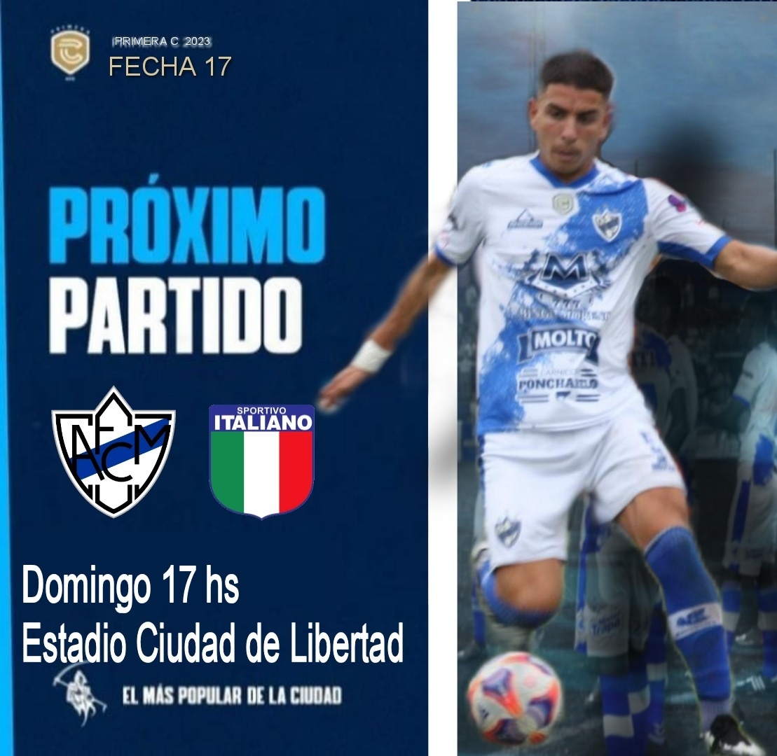 🔜 ¡Próximo partido! 

¡Por la segunda al hilo!  

🏆 Fecha 17. Campeonato Primera C. 2023
🆚 <a href="/SpItaliano/">Club Sportivo Italiano</a> 
🗓️ Domingo 14/5
🕔 17hs
🏟️ Estadio Ciudad de Libertad 

#VamosMidland ⚪💙⚪
#ElClubMásPopularDeLaCiudad