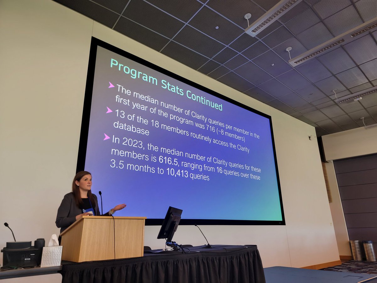 Allison B. McCoy, PhD, ACHIP, FACMI, FAMIA (@allisonbmccoy) on Twitter photo #VDAWGs has 18 members in it's first year who have run a median of 716 queries! <a href="/EliseRussoMPH/">Elise Russo</a> #XGM2023 #VDAWGs has 18 members in it's first year who have run a median of 716 queries! <a href="/EliseRussoMPH/">Elise Russo</a> #XGM2023