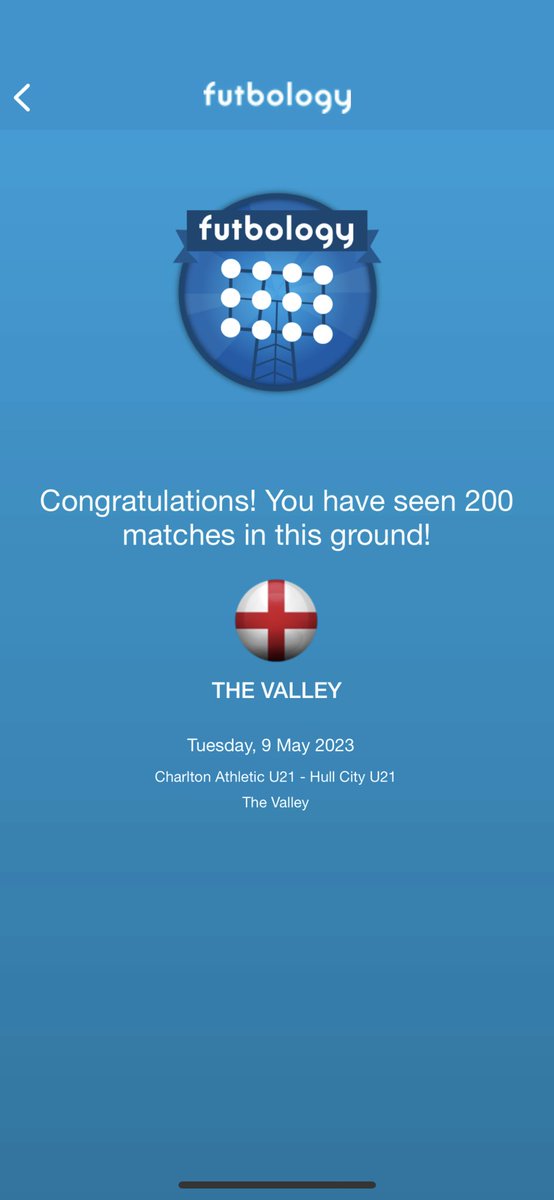 Game 49:
📍 London 🏴󠁧󠁢󠁥󠁮󠁧󠁿
🔴 Charlton Athletic U21 0
⚪️ Hull City U21 5
🏟 The Valley - 200th Visit
🗓 Tuesday 9 May 2023
⏱ 14:00
🏆 Premier League Professional Development League
🎟 FREE
📖 FREE
👥 N/A

@CAFCofficial @HullCityAcademy 

#cafc #hcafc #hcafcU21 #U21PDL