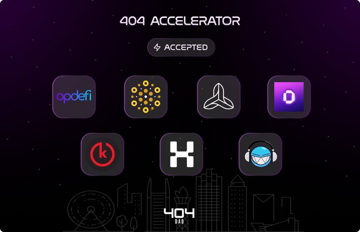 1/ 404 DAO is excited to unveil The Inaugural Cohort of the 404 Accelerator – a crucial step in creating the flywheel we envision for web3 in Atlanta.

Say hello to Cohort 01 🧵👇