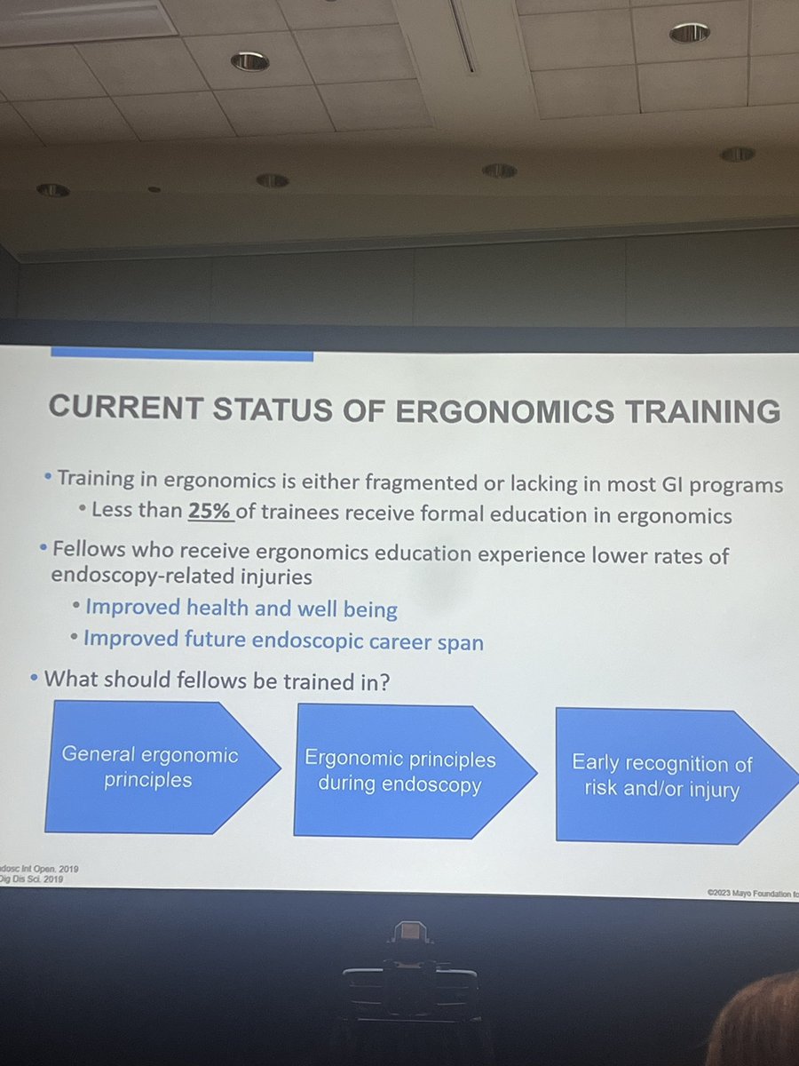 Ergonomic training for GI fellows.. creating a curriculum based learning including local physical therapy interventions @KhushbooSGala @MayoClinicGIHep