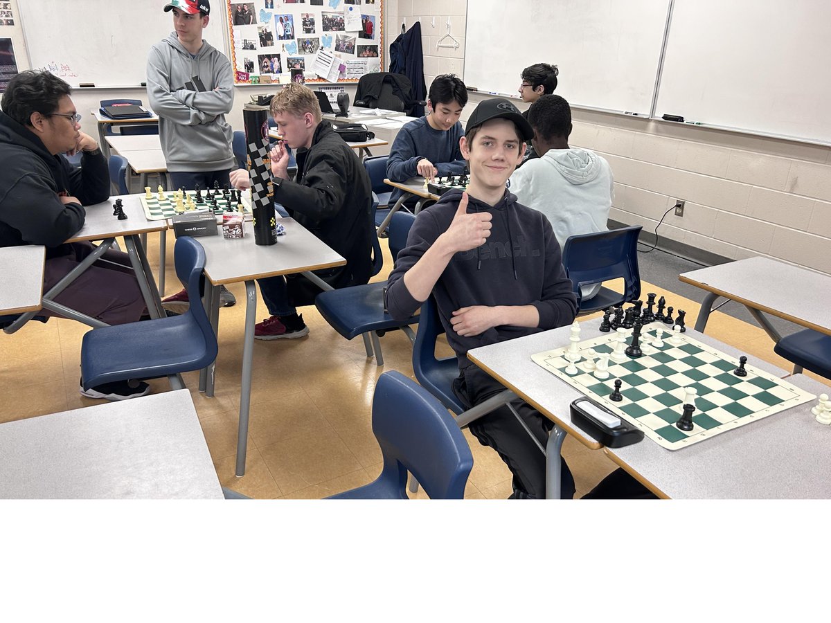 AllSaintsOCSB's tweet photo. The Chess Tournament has begun! Student contestants participate every Tues and Thurs at lunch. 3 medals are up for grabs! 29 students signed up and are having fun putting their chess skills to the test. It's  double elimination and concludes in June. #ocsb https://t.co/0tEqMJTjD7