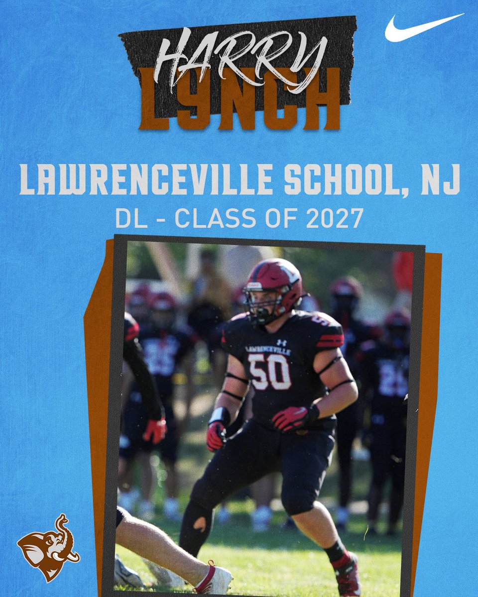 Welcome HARRY LYNCH out of Lawrenceville School, NJ to the class of 2027! hudl.com/video/3/132317… 🐘 #jumbopride