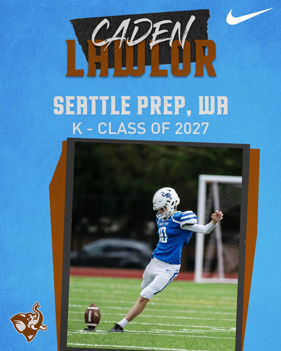 Welcome CADEN LAWLOR out of Seattle Prep, WA to the class of 2027! chrissailerkicking.com/player-ranking… 🐘 #jumbopride