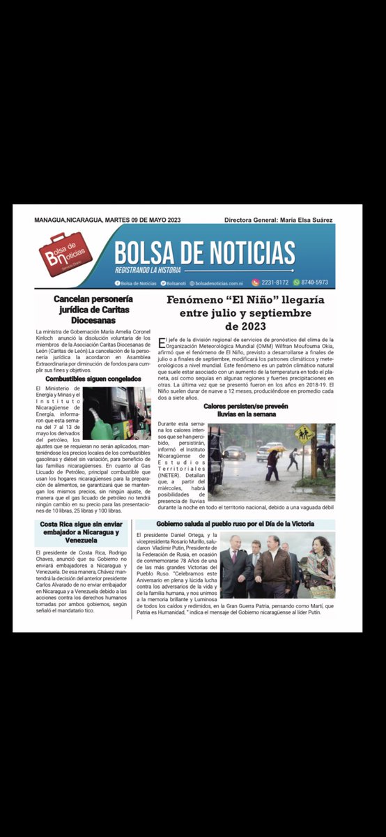 melsasuarez's tweet photo. Edicion de hoy 9 de mayo 2023 https://t.co/piTQVLkn45