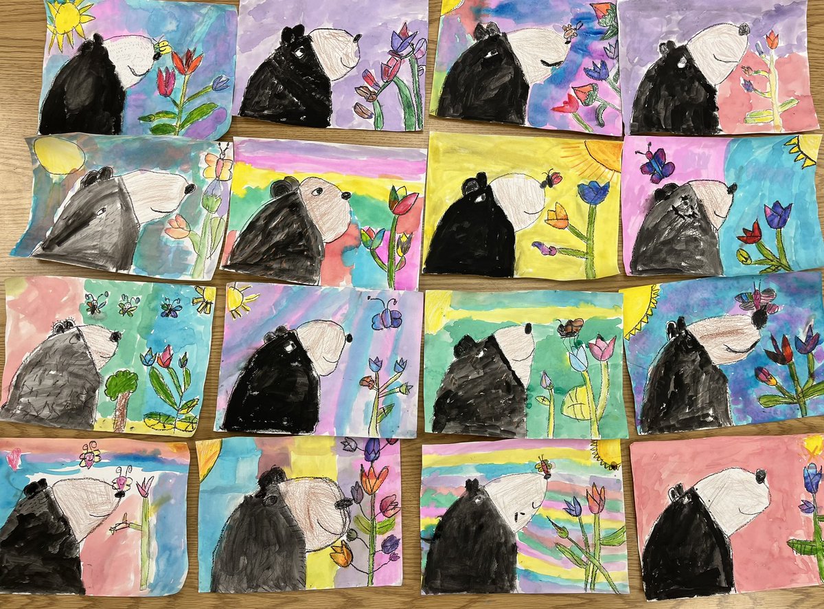 Florida Black Bears smelling some flowers! Great job VES First Grade Artists! <a href="/VineyardsVipers/">Vineyards Elementary</a> <a href="/CollierFineArts/">CCPS Fine Arts</a>