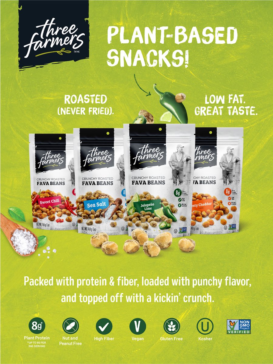 Save 25% on Three Farmers crunchy fava bean snacks! - mailchi.mp/glutenfreemall…