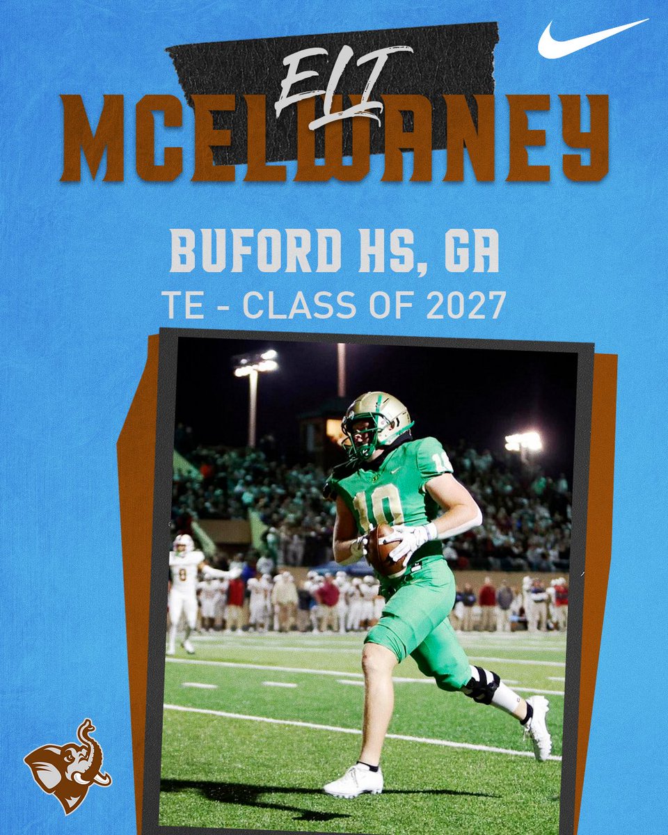 Welcome ELI McELWANEY out of Buford, GA to the class of 2027! hudl.com/v/2Jx3uH 🐘 #jumbopride