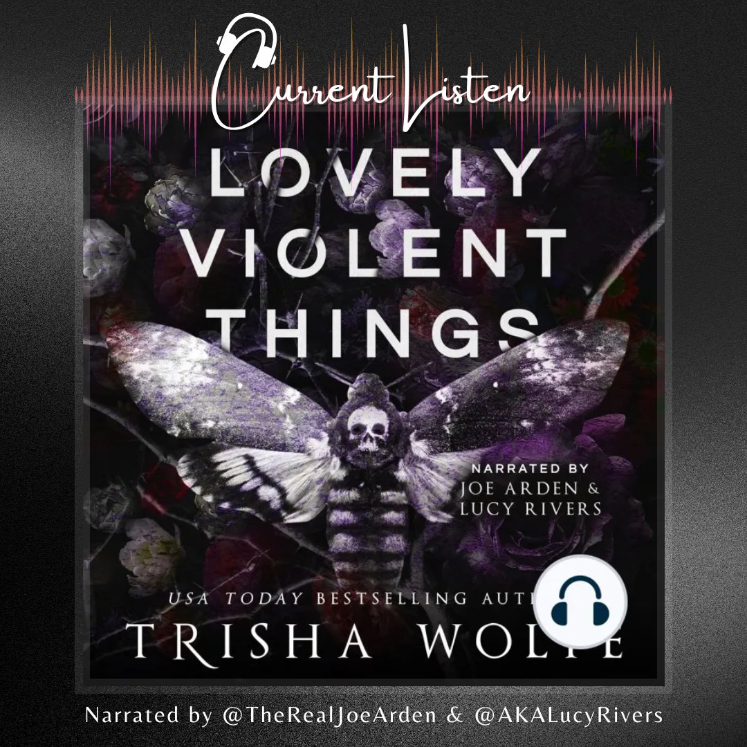 It's been a while since I was this excited for an audiobook release. Trying to stretch out the enjoyment but might end up finishing it all at once! 🖤

Current Listen: Lovely Violent Things, book 2 in @TrishWolfe's Hollow's Row series narrated by @TheRealJoeArden & @AKALucyRivers