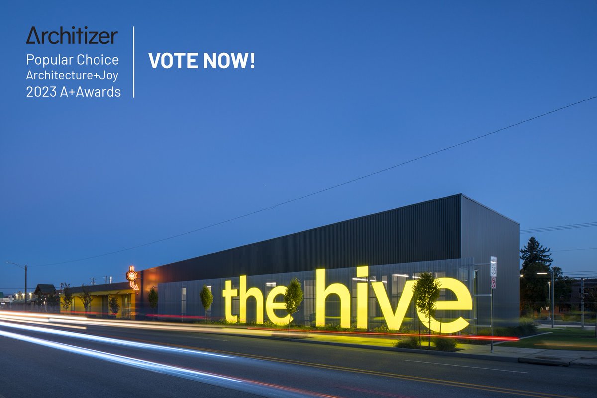 IntegrusArch's tweet image. The Hive is a finalist in the Architizer A+ Design Awards popular choice campaign – in the Architecture+Joy category.  Click here – ow.ly/Ln0O50OjKBn. Voting is open through Friday, May 12. 
#architzeraward #architecture+joy #librarywithoutbooks #communityplaceforarts
